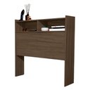 Ver imagem 1 de Cabeceira Solteiro 2 Nichos Mdf 95 Cm Melissa Castanho Decmade