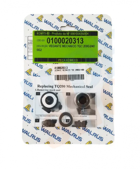 Reparo Selo Mecânico Pressurizador Komeco Tqc200 Tqc400 - 0100020313kit - 1