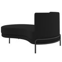 Ver imagem 5 de Chaise Longue Divã 164cm Braço Esquerdo Logus D06 Veludo Preto - Mpozenato