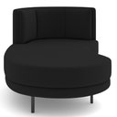 Ver imagem 6 de Chaise Longue Divã 164cm Braço Esquerdo Logus D06 Veludo Preto - Mpozenato