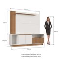 Ver imagem 3 de Rack com Painel Ripado para TV até 65 Polegadas 195CMX182,5cm Arizona Arkansas