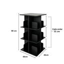 Ver imagem 3 de Estante Giratória para 150 Livros 3 Andares