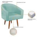 Ver imagem 4 de Kit 02 Poltronas Decorativas Luiza Pés Palito Suede - Amarena Móveis Azul Tiffany