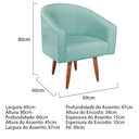 Ver imagem 5 de Kit 02 Poltronas Decorativas Luiza Pés Palito Suede - Amarena Móveis Azul Tiffany
