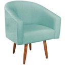 Ver imagem 3 de Kit 02 Poltronas Decorativas Luiza Pés Palito Suede - Amarena Móveis Azul Tiffany
