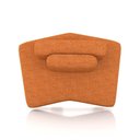 Ver imagem 4 de Sofá 4 Lugares Orgânico com Chaise e 3 Módulos Berlim bouclê Caramelo-off White K01 - D'Rossi