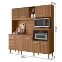 Ver imagem 4 de Armario de Cozinha Piatã com 7 Portas e 3 Gavetas 190 Cm Ipe/ripado