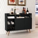 Ver imagem 1 de Aparador Buffet com 2 Portas e Pés em Madeira Maciça