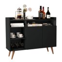 Ver imagem 2 de Aparador Buffet com 2 Portas e Pés em Madeira Maciça