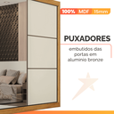 Ver imagem 5 de Guarda Roupas Casal 3 Portas de Correr com Espelho 100% Mdf Flex 6 Gavetas Argel