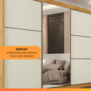 Ver mais imagens de Guarda Roupas Casal 3 Portas de Correr com Espelho 100% Mdf Flex 6 Gavetas Argel