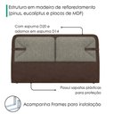 Ver imagem 5 de Cabeceira Queen 160 cm Malu com Frame Linho Tca 208 Corino Tcs 721 Peer