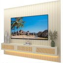 Ver mais imagens de Estante Ripado para TV até 84 Polegadas com LED 100% MDF 230CMX250CM Majestade Native