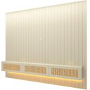 Ver imagem 3 de Estante Ripado para TV até 84 Polegadas com LED 100% MDF 230CMX250CM Majestade Native
