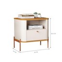 Ver imagem 4 de Mesa de Cabeceira Porto da Serra 1 Gaveta MDF Off White Bechara Móveis