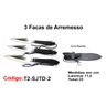 3 Facas de Arremesso Esportiva Com Bainha Modelo Caça Pesca Etc T2-SJTD-2 Importada - 2