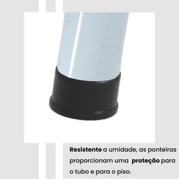 Conjunto de Mesa Tubular 70cm X 70cm Tampo em Mdf com 4 Cadeiras Sara - 12