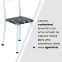 Ver mais imagens de Conjunto de Mesa Tubular 70cm x 70cm Tampo em MDF com 4 Cadeiras Sara Branco/Preto