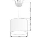Ver imagem 2 de Lustre Pendente Cilíndrico Md-4054 Cúpula em Tecido 30x21cm Rustico Bege - Bivolt