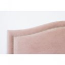 Ver imagem 4 de Cabeceira King Curva Luxo 193x60 Veludo Rosê - Tachas Prata
