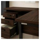Ver imagem 3 de Mesa Escritório em “L” c/ Gaveteiro 1,70×1,60m Marsala/Preto - 34441
