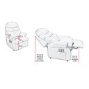 Ver imagem 7 de Cadeira Poltrona Estética Cílios Reclinável Barão com Assento de Elevação Corano