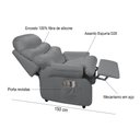 Ver imagem 6 de Cadeira Poltrona Estética Cílios Reclinável Barão com Assento de Elevação Corano