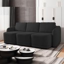 Ver imagem 6 de Sofá Cama para Sala de Estar 4 Lugares 336cm Montserrat K01 Veludo Preto - Lyam Decor