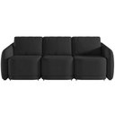 Ver imagem 5 de Sofá Cama para Sala de Estar 4 Lugares 336cm Montserrat K01 Veludo Preto - Lyam Decor