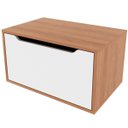 Ver imagem 1 de Gabinete de Banheiro 60 cm com 1 Porta Basculante Amendôa/Branco