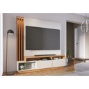 Ver imagem 3 de Estante Home Humaita 1,8m para Tv de 65" Off White Matte/freijo - Colibri