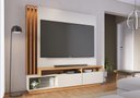 Ver imagem 3 de Estante Home Humaita 1,8m para Tv de 65" Off White Matte/freijo - Colibri