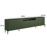 Rack para Sala 260cm com 4 Portas Brise Pés Metal 100% Mdf Cor:musgo com Preto - 2