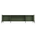 Ver imagem 3 de Rack para Sala 260cm com 4 Portas Brise Pés Metal 100% Mdf Cor:musgo com Preto
