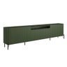 Rack para Sala 260cm com 4 Portas Brise Pés Metal 100% Mdf Cor:musgo com Preto - 1