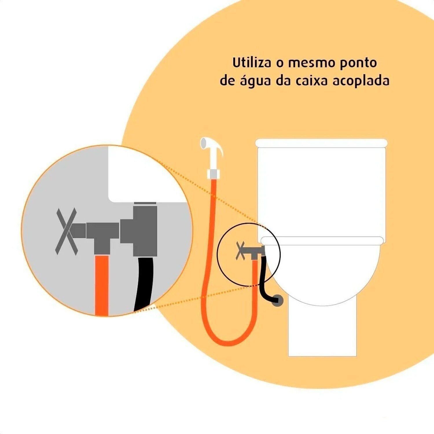 Ducha Higiênica de Metal Flexível Roddex - 4