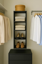 Ver imagem 1 de Closet Nicho Estante Sapateira Supenso de Parede Aberto Madeira Mdf:preto
