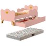 Cama Infantil Princesa Realeza Com Sapateira Rosa e Colchão - 1