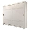 Ver imagem 2 de Guarda Roupa Casal em MDF 2 Portas 3 Cabideiro 6 Prateleiras 3 Sapateiros 4 Gavetas Quarto Branco