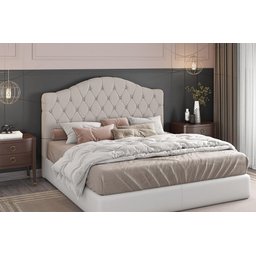 Cabeceira Estofada Cama Box Casal 1,40 Roma para Quarto em Linho Areia - Larbelle - 1