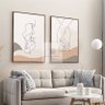 Quadro Decorativo Casal em Linhas Duo Amor e União - 1