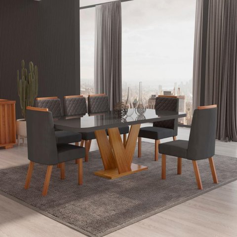 Sala de Jantar 160x80 6 Cadeiras Bom Pastor Aurora