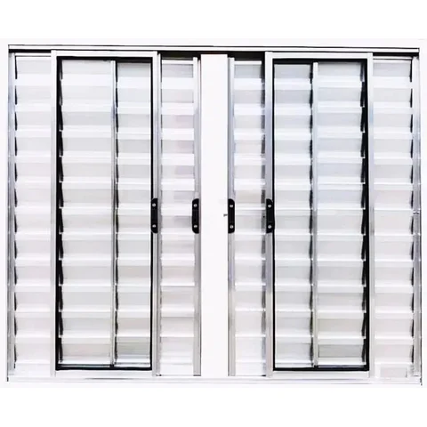 Janela de Aluminio Veneziana 6 Folhas sem Grade Linha Leve:1,00 X 1,20/brilhante