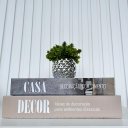 Ver imagem 4 de Decoração sala dupla livro fake + vaso cachepô prateado