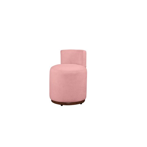 Puff Redondo com Encosto Margo Boucle - Estopar