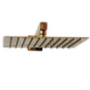 Ver imagem 7 de Ducha Chuveiro Dourado Inox 20x20 Slim Suporte Braço Quadrado Banheiro Piscina Area Externa