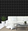 Ver imagem 3 de Kit 30 Placas PVC 3d Revestimento De Parede Decorativa Tijolinho Preto 25 cm