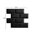 Ver imagem 2 de Kit 30 Placas PVC 3d Revestimento De Parede Decorativa Tijolinho Preto 25 cm