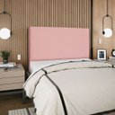 Ver imagem 1 de Cabeceira Cama Box Organica Casal 140cm Luna Suede C/frame Rosa