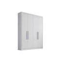 Ver imagem 1 de Guarda Roupa Solteiro 4 Portas e 3 Gavetas Moderni Branco - Novo Horizonte